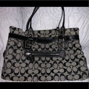 Coach Penelope Large Signature Fabric Shoulder Bag